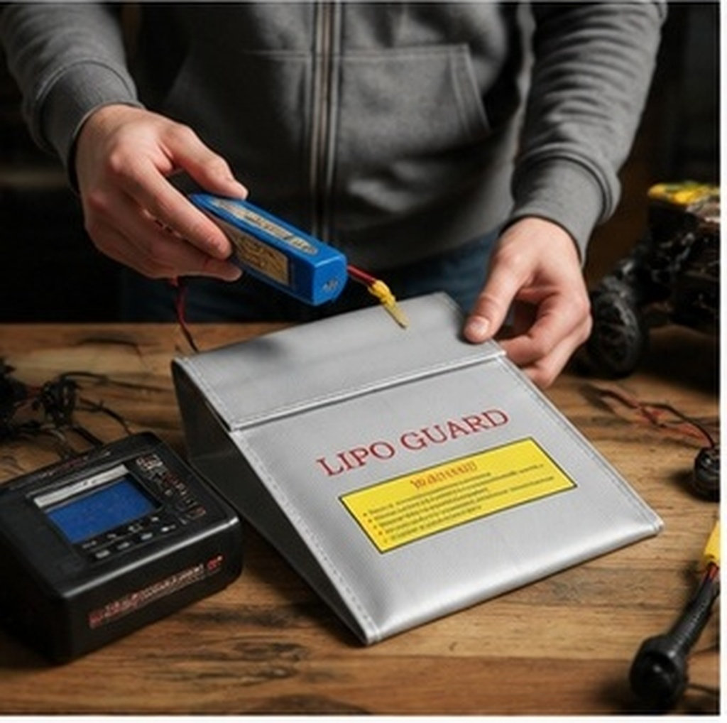 Lipo Battery Fireproof Safety Charge Box - حقيبة شحن آمنة مقاومة للحريق لبطاريات