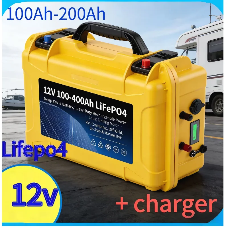 بطارية ليثيوم فوسفات الحديد 12 - مراجعة Lifepo4 12V 100Ah Bms Bluetooth وسعره