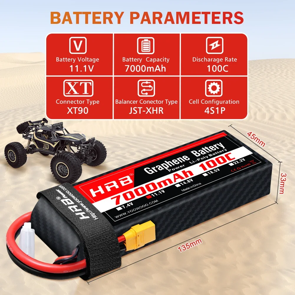 بطارية جرافين 2S 3S 4S 6S RC ي - مراجعة 6S Lipo Battery 22.2V 5000Mah وسعره