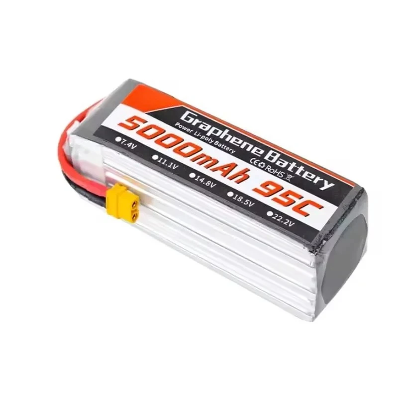 بطارية ليثيوم بوليمر 95C 22.2  - مراجعة 6S Lipo Battery 22.2V 5000Mah وسعره