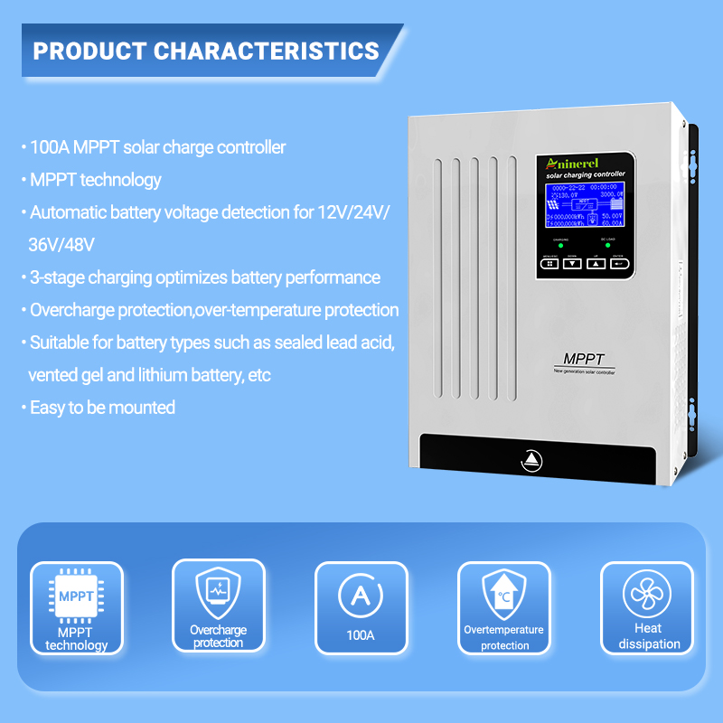 جهاز التحكم بالشحن الشمسي Anin - مراجعة Lifepo4 12V 100Ah Bms Bluetooth وسعره