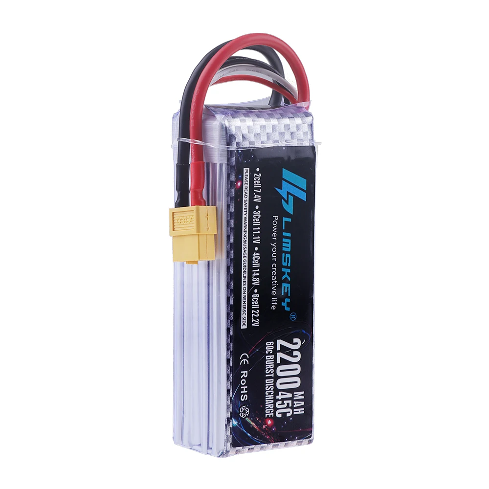 60C يبو بطارية 14.8 فولت 4S 15 - مراجعة 4S Lipo Battery 14.8V 6000Mah وسعره