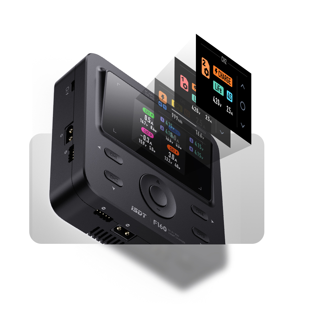 شاحن ذكي ISDT F160 رباعي القنو - مراجعة Toolkitrc M6Dac Smart Charger وسعره